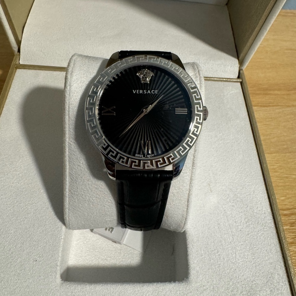 Black Versace Women’s Greca Signature 38mm Quartz Watch